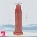 7.87in Soft Silicone Dildo With Sliding Skin For G-spot Vaginal Anal Love