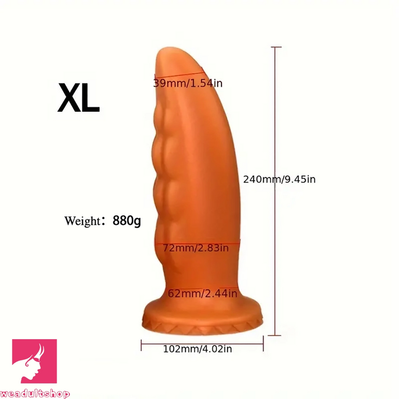 5.91in 7.09in 8.27in 9.45in Silicone Soft Big Odd Butt Plug Dildo