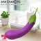 7.72in Eggplant G Spot Vibrator 7 Vibrating Modes Automatic Real Dildo