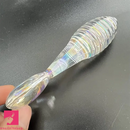 5.11in Glass Spiral Sharp Head Dildo With Heart Base Love Adult Toy