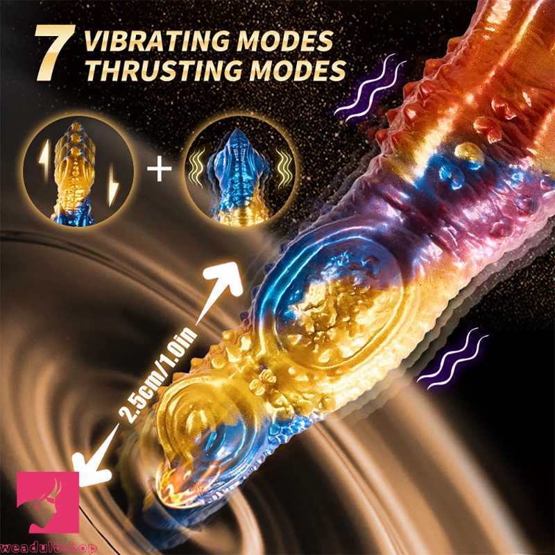 9.05in Thrusting Realistic Animal Monster Vibrating Odd Automatic Dildo