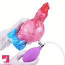 7.09in Inflatable Squirting Anal Silicone Soft Dildo For G-Spot Orgasm