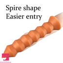 9.84in 11.81in 13.78in Thread Spire Large Soft Cock Anal Butt Plug Dildo