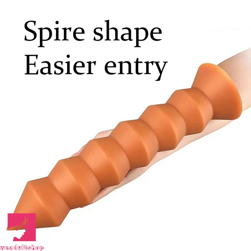 9.84in 11.81in 13.78in Thread Spire Large Soft Cock Anal Butt Plug Dildo