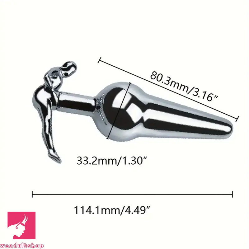 3.52in 3.94in 4.11in 4.49in Cute Shape Small Metal Anal Plug Dildo