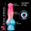 8.03in Silicone Soft Big Animal Dog Knot Dildo Sleeve Hollow Sex