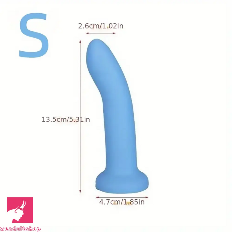 5.31in 6.69in 7.68in Thumb Shaped Silicone Soft Colored Cock Dildo