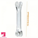 4.92in 6.69in Double-Headed Clear Transparent Glass Plug Dildo