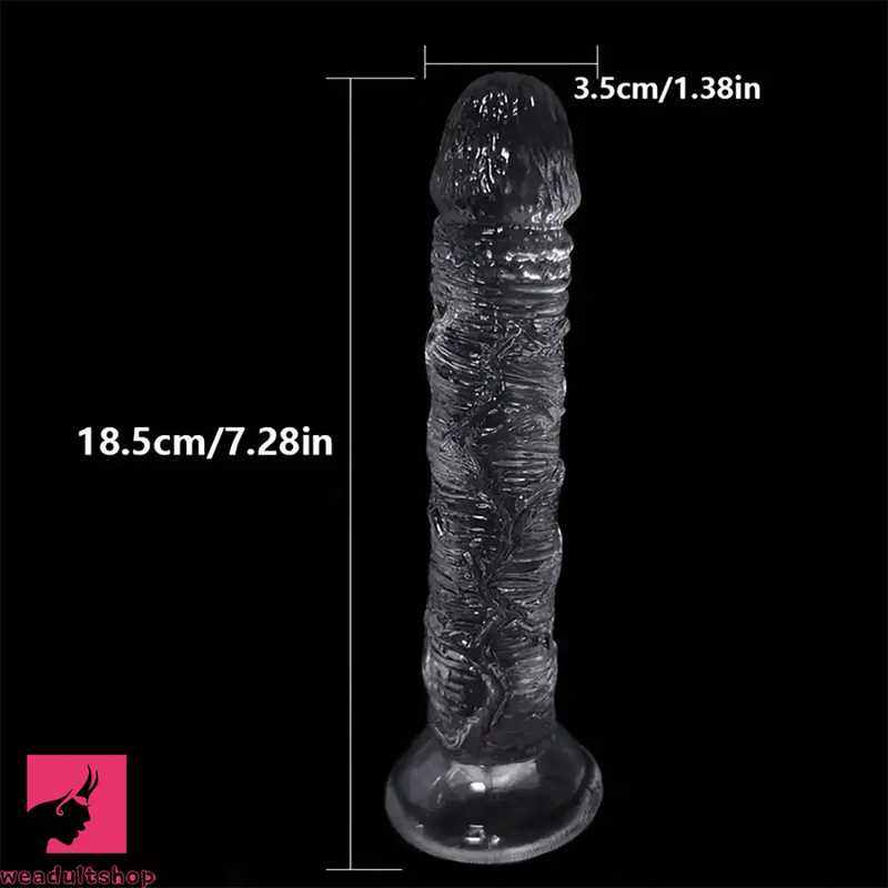 6.5in 7.28in Clear Soft Dildo For Women Men G-Spot Massager Sex