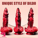 7.68in Telescopic Heating Vibrating Dragon Silicone Soft Auto Dildo