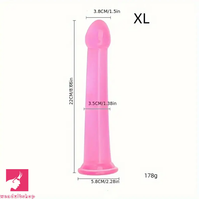 6.1in 6.89in 7.87in 8.66in Pink Anal Plug Dildo For Butt Clit Expander