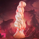 7.3in Soft Silicone Fantasy Fire Feeling Monster Dildo For Female Orgasm