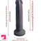 8.66in Real Silicone Soft Ebony Big Dildo For Adults G-Spot Pleasure