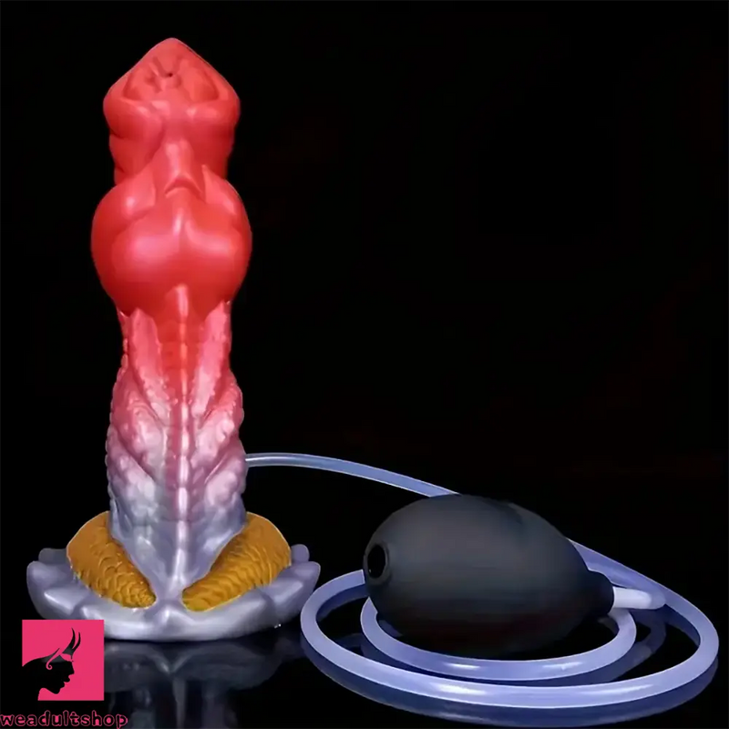 7.87in Liquid Silicone Soft Fantasy Odd Monster Squirting Wide Dildo