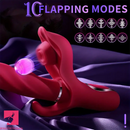 7.5in Multiple Modes Thrusting Flapping Vibrating Silicone Auto Dildo