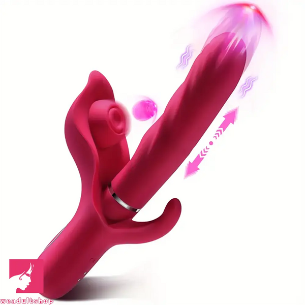 7.5in Multiple Modes Thrusting Flapping Vibrating Silicone Auto Dildo