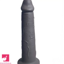 8.66in Real Silicone Soft Ebony Big Dildo For Adults G-Spot Pleasure