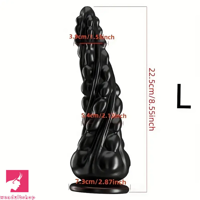 7.87in 8.55in Spiked Clear Black Big Dildo For Women Men Adult Sex