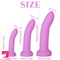 5.31in 6.69in 7.68in Thumb Shaped Silicone Soft Colored Cock Dildo