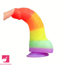 6.89in Silicone Rainbow Soft Realistic Design Harness Pleasure Dildo