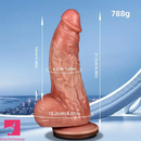 8.46in Realistic Big Soft Silicone Dildo For Women Couples Orgasm Sex