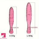 6.3in 6.69in Glass Pink Spiked Dildo Adult Sex Toy For Clit Masturbation