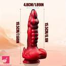 7.68in Telescopic Heating Vibrating Dragon Silicone Soft Auto Dildo