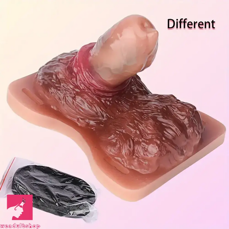 3.89in Animal Wolf Hair Grinder Soft Silicone Wearable Anal Dildo