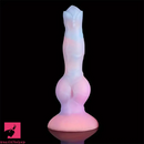 8.66in Colorful Night Light Silicone Luminous Big Dildo For Anal Sex