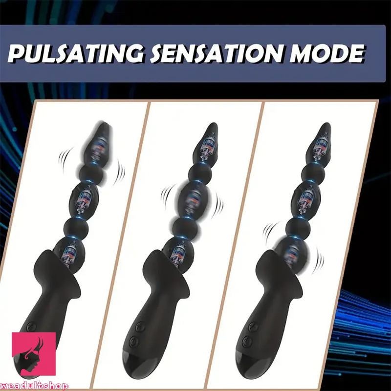 10.3in Rechargeable Vibrating Anal Plug Dildo Flexible Bullet Penis Vibrator