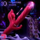 7.5in Multiple Modes Thrusting Flapping Vibrating Silicone Auto Dildo