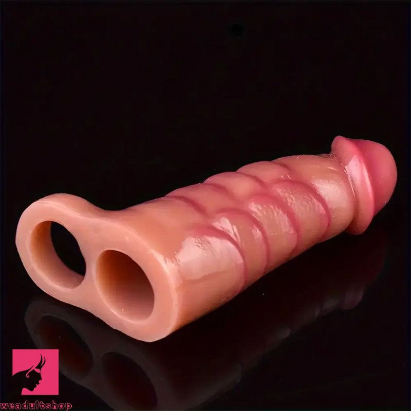 5.71in Silicone Soft Penis Sleeve Spiked Dildo For Anal G-spot Sex