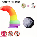 6.89in Silicone Rainbow Soft Realistic Design Harness Pleasure Dildo