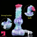 8.26in 10.43in Animal Dog Knot Soft Silicone Odd Big Dildo For Clit