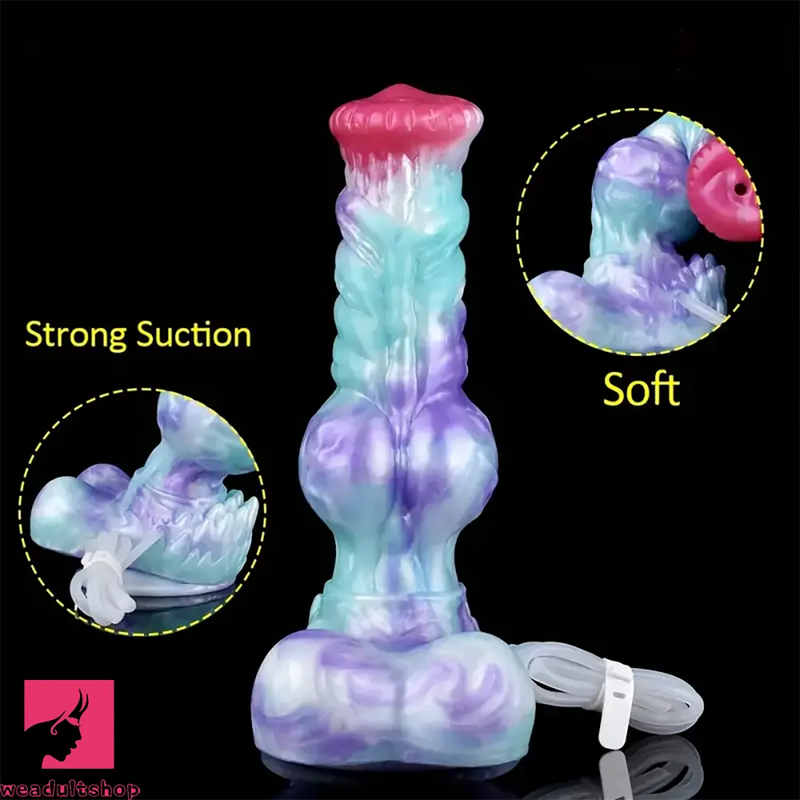 8.26in 10.43in Animal Dog Knot Soft Silicone Odd Big Dildo For Clit