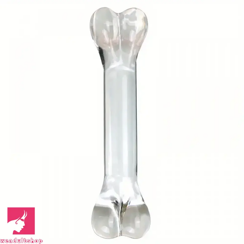 4.92in 6.69in Double-Headed Clear Transparent Glass Plug Dildo