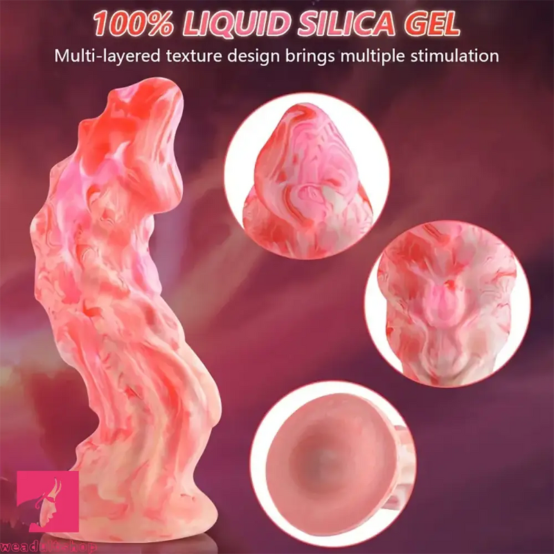 7.1in Soft Silicone Fantasy Fire Feeling Monster Dildo For Women Sex