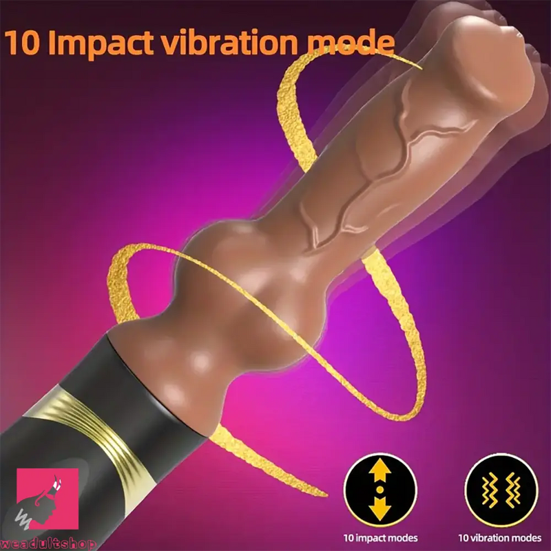 10.4in Realistic Silicone Dildo Thrusting Vibrating Sex Gun Pleasure