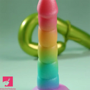 6.7in Liquid Silicone Rainbow Soft Dildo For Intense Pleasure Masturbator