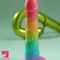 6.7in Liquid Silicone Rainbow Soft Dildo For Intense Pleasure Masturbator