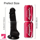 6.9in Realistic Skin-Feel Silicone Black Personal Massager Dildo