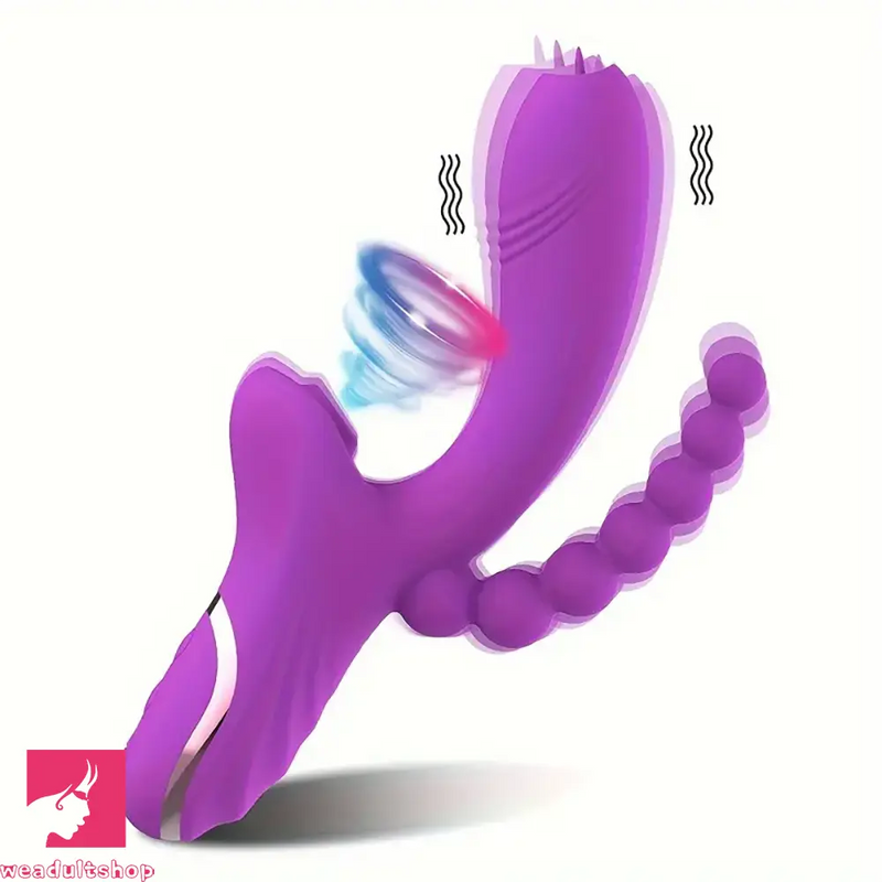 8.8in Sucking Vibrating Dual Penetration Auto Big Dildo With Butt Beads