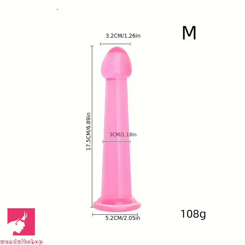 6.1in 6.89in 7.87in 8.66in Pink Anal Plug Dildo For Butt Clit Expander