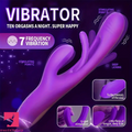 9.45in Triple Ends Double Layer Silicone Soft Vibrating Auto Dildo