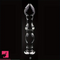 5.71in 6.3in 6.38in Glass Beads Clear Dildo For G-spot Vaginal Anus