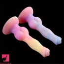 8.66in Colorful Night Light Silicone Luminous Big Dildo For Anal Sex