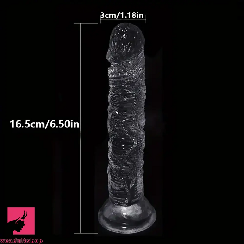 6.5in 7.28in Clear Soft Dildo For Women Men G-Spot Massager Sex