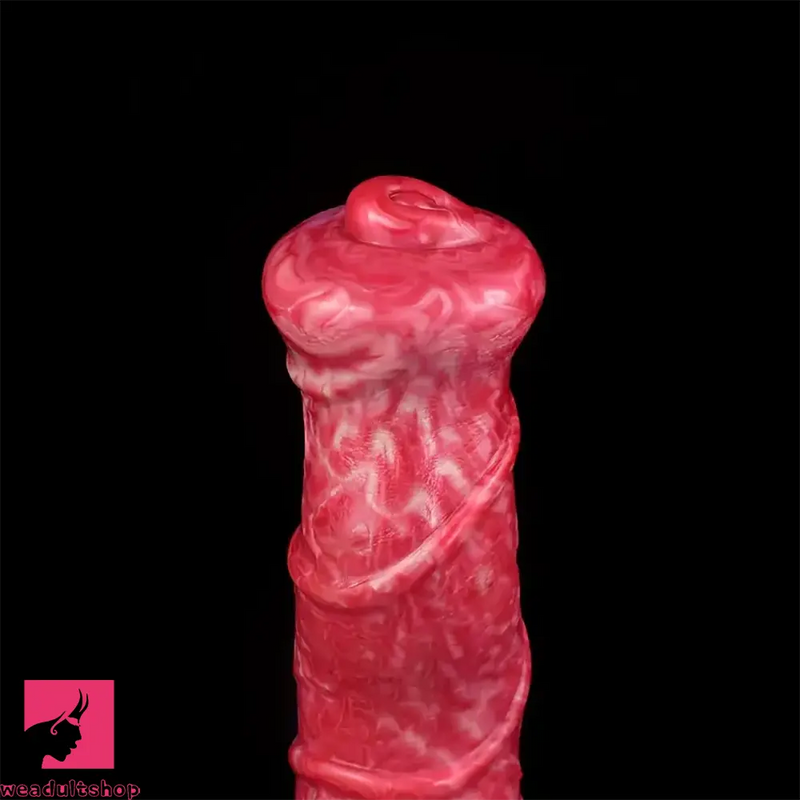 10.8in Liquid Silicone Soft Big Thick Fantasy Dildo With Double Eggs