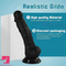 6.9in Realistic Skin-Feel Silicone Black Personal Massager Dildo