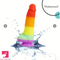 6.89in Silicone Rainbow Soft Realistic Design Harness Pleasure Dildo